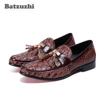 Batzuzhi/Новые брендовые Мужские модельные туфли с круглым носком; деловые модельные туфли; zapatos de hombre; нарядные туфли; большие размеры US6-12 2024 - купить недорого