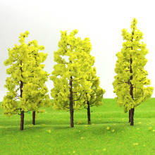 10pcs/20pcs/40pcs O Scale Model Trees Autumn Green 1:50 Iron Wire Trees 11cm Railway Layout R11040 2024 - buy cheap