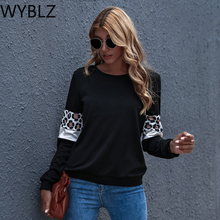 WYBLZ Autumn Winter Fashion Leopard Knitted Sweater Women 2021 New Casual O-neck Full Sleeve Pullovers Top 2024 - buy cheap