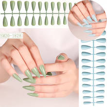 Fashion 24PCS Long Stiletto Artificial Fake Nail Plastic False Nails Tip For Design Lady Finger Nail Art Press On Nails 10 Color 2024 - buy cheap
