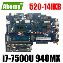 Akemy For Lenovo YOGA 520-14IKB Flex 5-1470 Laptop Motherboard LA-E541P CPU i7-7500U GPU 940MX 2GB Tested 100% Work 2024 - buy cheap