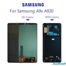 Super amoled For SAMSUNG GALAXY A9 2018 A920 A920F LCD Display Touch Screen Digitizer Assembly Replacement 6.3'' with frame 2024 - buy cheap