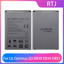Runtianjin Замена батареи сотового телефона BL-53YH для LG Optimus G3 D830 D850 D851 D855 LS990 VS985 F400 F400K F460 F470 D852 2024 - купить недорого