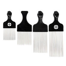 Salon Use ABS Steel African American Pick Hair Comb Brush Hairdressing Styling Tool for Girls Women Home Use 4 Type 2024 - buy cheap