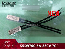 Interruptor de control de temperatura KSD9700, protector térmico de controlador de 70 °, normalmente abierto, 5A, 100 V, 10 Uds. ~ 250 unids/lote 2024 - compra barato