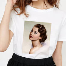 Camisa de verão de harajuku com estampa de impressão gráfica de vivien leigh sexy estético streetwear tshirt branco vogue coreano topos femininos t 2024 - compre barato