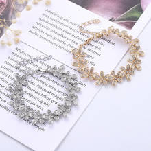 2021 Korean New Design Fashion Jewelry High-end Luxury Flower Zircon Adjustable Female Prom Party Bracelet Gift Bridal Jewelry 2024 - buy cheap