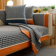 Luxury Houndstooth Sofa Cover High Precision Chenille Jacquard Non-slip Sofa Towel Cushion Living Room Blanket Home Decor 2024 - buy cheap