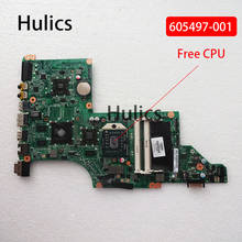 Hulics-placa-mãe original 605497-001 para computador portátil hp dv7, placa principal embutida 2024 - compre barato
