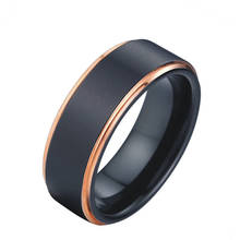 100% handmade fashion jewelry true tungsten ring men rose black Alliances Anniversary Wedding Band Couple Rings for women 2024 - buy cheap