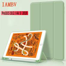 Case For iPad Pro 10.5 Air 3 10.2~2019 With Pencil Holder PU Leather Smart Cover Auto Wake-A2154 A2197 A2198 A2123 A2152 A2200 2024 - buy cheap
