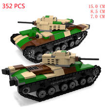 Technices-tanque medio militar de la Segunda Guerra Mundial, modelo de vehículos de Guerra del Ejército Japonés, bloques de construcción, juguetes, regalo, 97 2024 - compra barato