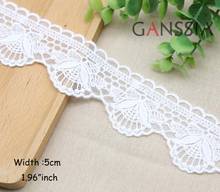 1yard Width:5cm Exquisite Cotton Shell Embroidered Mesh Lace Black and Ivory White Lace Trimmings DIY Sewing s(ss-485) 2024 - buy cheap