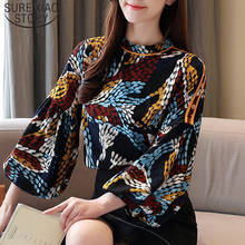 Vintage O-neck Women Tops and Blouse Elegant Puff Sleeve Clothes Korean Stye Women Long Sleeve Print Shirt Blusas 8349 50 2024 - buy cheap
