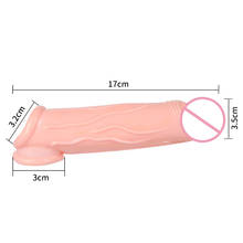 Penis Extension Sleeves For Men Silicone Penis Enlargement Sleeve Adult Sex Products Reusable Condom Cock Penis Sleeves Sex Toy 2024 - buy cheap
