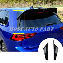 ABS plastic Black Rear Window Spoiler Side Wing Trim Cover For VW Golf 8 MK8 2020-2021 2pcs 2024 - buy cheap