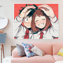 Cuadro de My Hero Academia elaborado con diamantes, 5D, punto de cruz, Anime japonés, decoración para el hogar, arte bordado para pared 2024 - compra barato