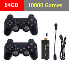 4K ТВ Ретро видео игровая консоль встроенный 3000/10000 игр 2,4G двойной беспроводной контроллер для PS1/GBA HD семейная ТВ игровая консоль 2024 - купить недорого