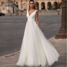 2020 New Collection Boho Wedding Dresses Deep V-neck Tulle A line Bohemia Beach Bridal Gown Vestidos de Novia 2024 - buy cheap