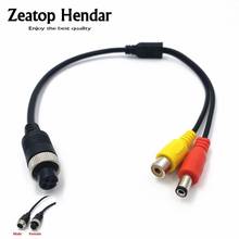 1Pcs M12 4Pin Aviation Male / Female Plug to RCA Female + DC Male Cable Adapter for CCTV Camera Security DVR Microphone 35CM 2024 - buy cheap