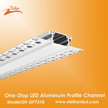 Pista de extrusión de canal de perfil de aluminio LED para yeso, yeso arquitectónico empotrado sin recortado, 73x18mm 2024 - compra barato