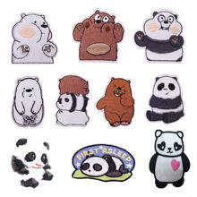 Greedy Panda Animal Patches for Clothing Iron Embroidered Sewing Applique Cute on Fabric Badge DIY Apparel Accessori Decoration 2024 - compre barato