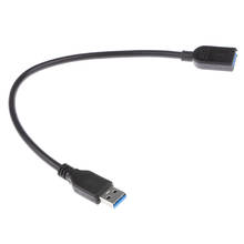 Удлинительный Кабель USB 3,0 «Папа-мама», черный удлинитель USB 3,0 для сканера, ПК, 0,3 м 2024 - купить недорого