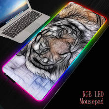 MRGBEST Animal Tiger RGB Large Gamer Big Mouse Pad Mat Computer Mice pads LED Backlight XXL XL L M Keyboard Desk Mat 2024 - buy cheap