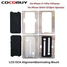 Ymj-molde de vidro laminado para alinhamento, quadro lcd, toque, molde laminado, para iphone 11, 12, mini, 12 pro max, remodelação de display 2024 - compre barato