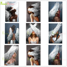 Fairy Girl White Wings Nordic Poster Wall Art Canvas Painting Vintage Sexy Women Wall Pictures For Living Room Decor Unframed 2024 - buy cheap