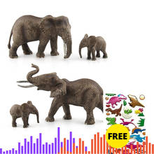 Figuras de acción originales del Zoo africano, modelos de animales, elefantes, regalo de PVC para niños, juguetes educativos 2024 - compra barato