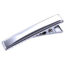 Pinzas para el pelo para niña, 50 uds, bricolaje, de Metal plateado, Cocodrilo, dientes de cocodrilo, pinza para el cabello 2024 - compra barato