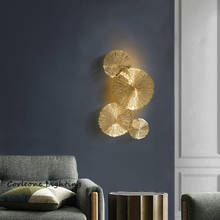 Nordic Luxury Wall Lamp Modern Lotus Leaf Art Wall Lights Bedside Lamp Living Room Wall Sconces Home Deco Light Fixtures G4 Bulb 2024 - buy cheap