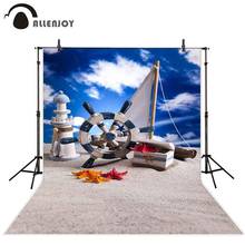 Allenjoy photophone backdrops Pirate navigation child adventure sky sand anchor wood sail backgrounds photocall photobooth 2024 - buy cheap
