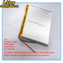 polymer li-ion battery rechargeable battery 3.7 V 508080 528080 mobile power tablets 4500MAH 2024 - buy cheap
