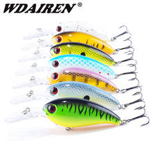 7pcs/Lot Mixed Colors Fishing Lure Set 10cm 14g Minnow Baits Kit Wobbler Crankbaits Treble Hooks Fishing Tackle Hard Bait 2024 - buy cheap