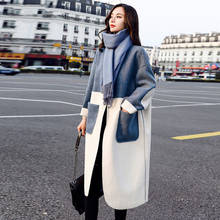 Wool Coat Women Autumn Winter Cashmere Coat Women Korean Fashion Loose Plaid Outwear Long-sleeved Lapel Woolen Coat Female Z304 2024 - buy cheap