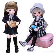 1/6 SD Dolls 12 Inch 18 Ball Jointed Doll DIY Toys With Full Set Student Outfit Clothes Shoes Wig Makeup, Best Gift for Girls 2024 - buy cheap