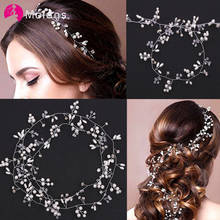 MOLANS Multi Style Pearls Crystal Hair Accessories for Bridal Wedding Ornaments Exquisite Handmade Alloy Headbands Hair Combs 2024 - buy cheap