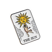 The Sun Tarot Enamel Pin Major Arcana Brooch accomplishment symbol Badge divination jewelry bringing hope for the future 2024 - buy cheap