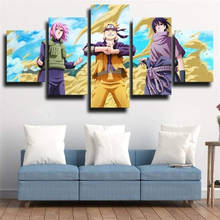 Quadros anime ninja 5 peças, tela de parede arte figura poster e impressões moderna sala de estar lar quarto decoração pinturas 2024 - compre barato