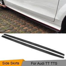 Carbon Fiber Side Skirts Body Kits for Audi TT 2Door Coupe 2013-2014 TTS Convertible 2008-2013 Door Bumper Extension Lip Aprons 2024 - buy cheap