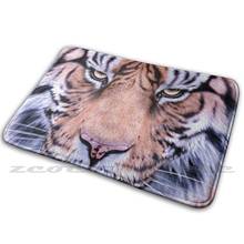 Alfombra suave antideslizante con cabeza de Tigre, 3D cojín, Amur, Animal, Asia, bestia, Bengala, carnívoros, garra de gato, criatura felina 2024 - compra barato