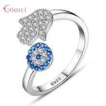 Boutique AAA Shine Cubic Zircon Round Rings 925 Sterling Silver Women Palm Sun Crystal Personality Girl Party Ring Jewelry Gift 2024 - buy cheap