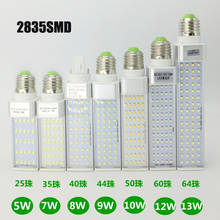 10pcs LED Corn Bulb E27 G24 SMD 5050 2835 Light 180 degeree AC85-265V 7W 8W 9W 10W 11W 12W 13W LED Horizontal Plug lamp 2024 - buy cheap