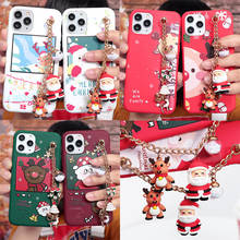 Fashion Christmas Cartoon Chain Bracelet Case For iPhone SE 2 2020 XR X XS Max 6 8 7 Plus 11 12 Mini Pro Max TPU Back Cover Gift 2024 - buy cheap