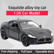 RMZ CITY 1:36 GranTurismo MC Matte black Sports Car Alloy Diecast Car Model Toy With Pull Back For Children Gifts Toy Collection 2024 - buy cheap