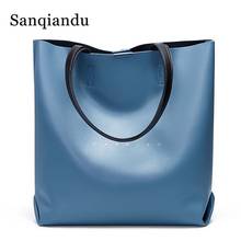 Large Handbags Women Bucket Bag Genuine Leather Big Totes Female Shoulder Shopper Bags Simple Ladies Hand Bag Luxury Brand Bags 2024 - buy cheap