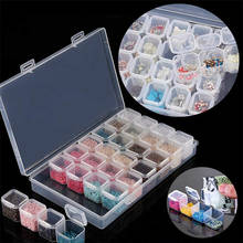 28 Slots Diamond Painting Accessories Storage Box Diamond Embroidery Container Boxes with 160Pcs White Stickers DIY Craft Box 2024 - buy cheap