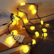 2M 3M LED String Lights Rose Flower Lemon Vine Leaves Plant Garland Fairy Light Lamp for Wedding Xmas Party Home Decor Lightings 2024 - buy cheap